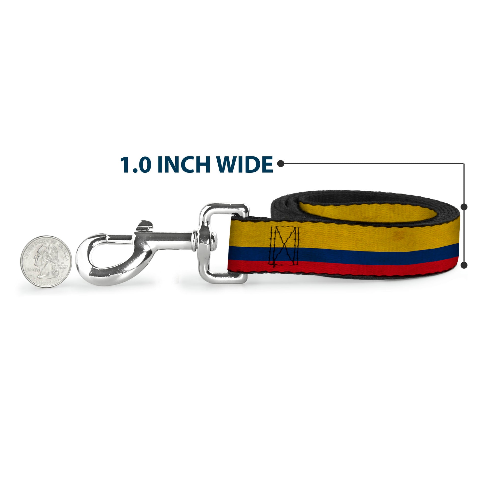 Dog Leash - Colombia Flag Distressed Dog Leashes Buckle-Down