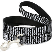 Dog Leash - Cherries Scattered/Vertical Stripe White/Black/Grays Dog Leashes Buckle-Down