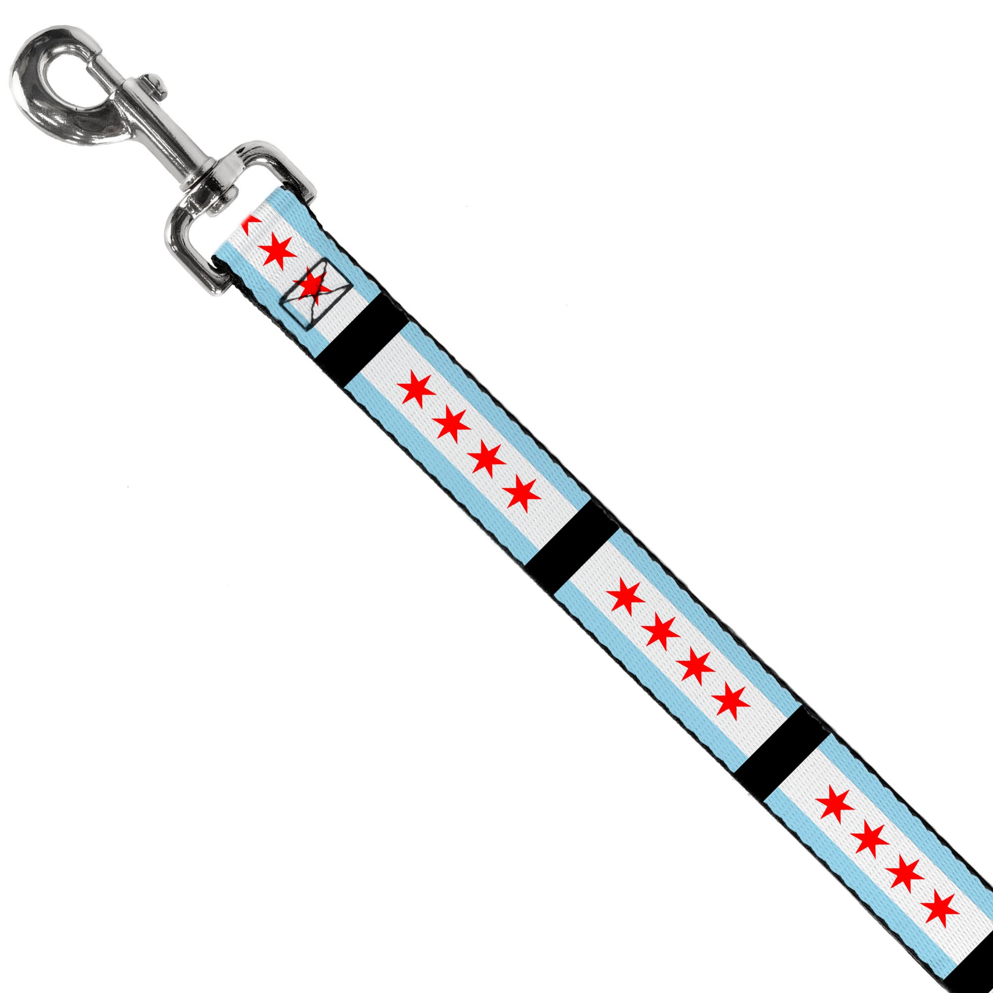 Dog Leash - Chicago Flags/Black Dog Leashes Buckle-Down