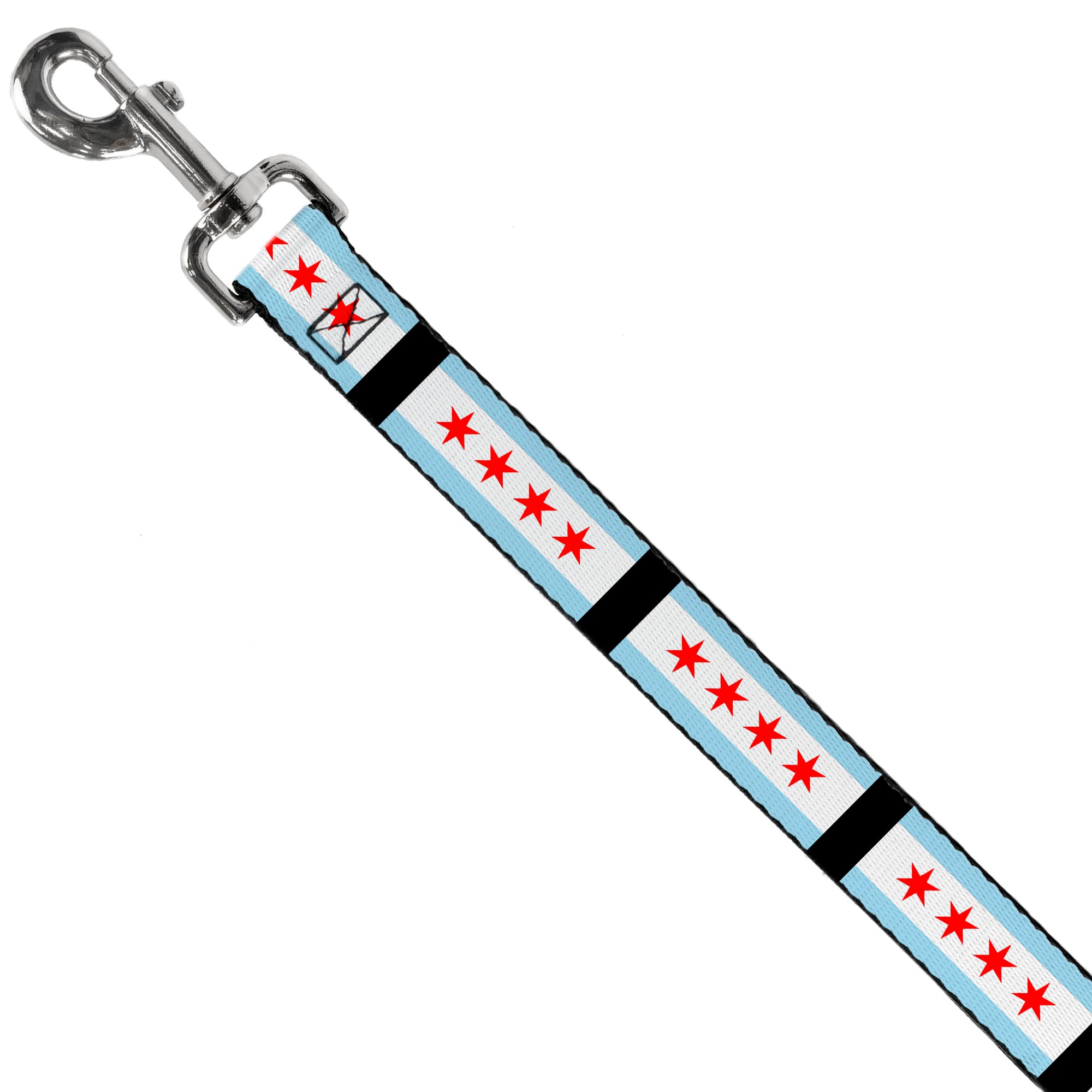 Dog Leash - Chicago Flags/Black Dog Leashes Buckle-Down