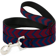 Dog Leash - Chevron2 Red/Navy Dog Leashes Buckle-Down
