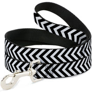 Dog Leash - Chevron3 White/Black Dog Leashes Buckle-Down