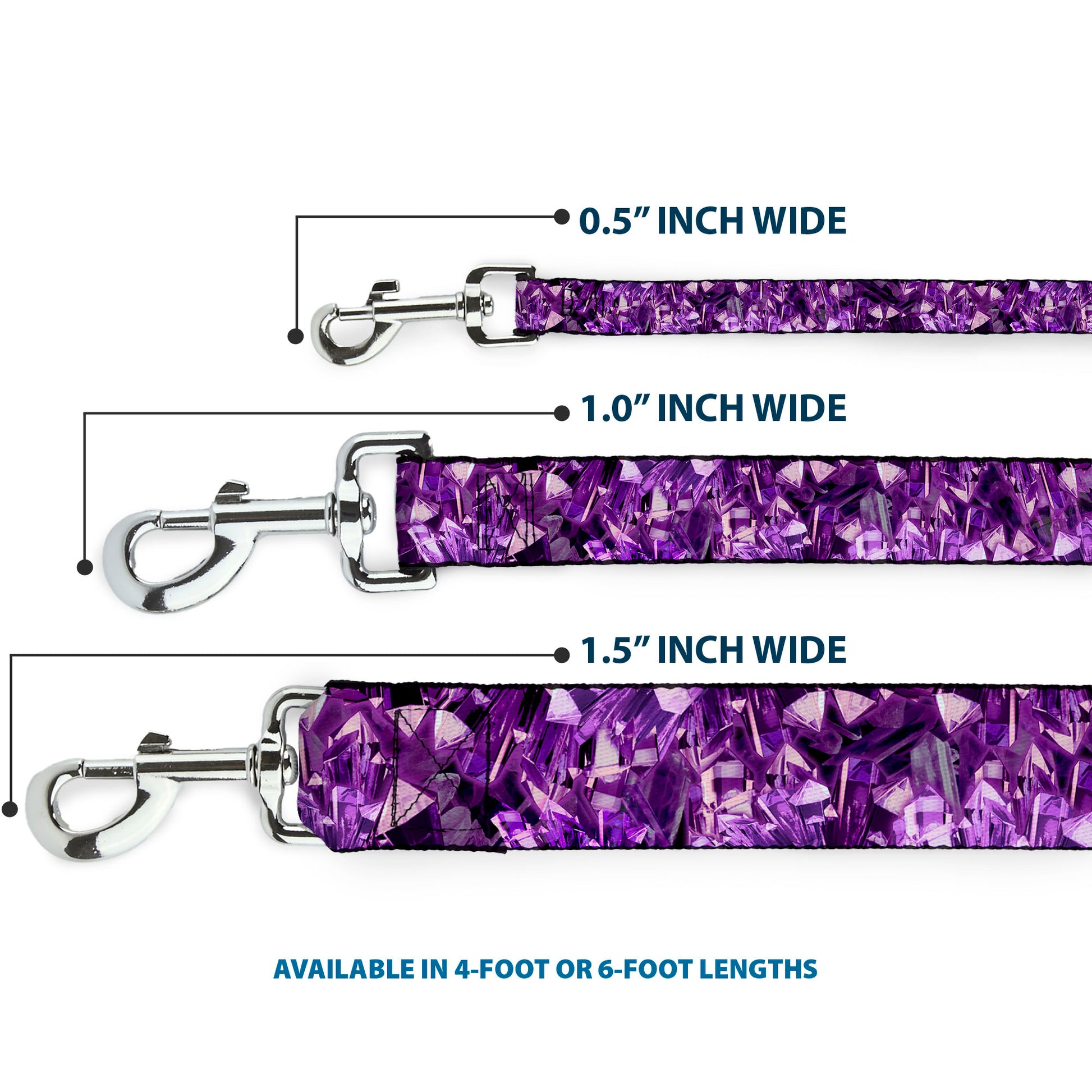 Dog Leash - Crystals Purples Dog Leashes Buckle-Down
