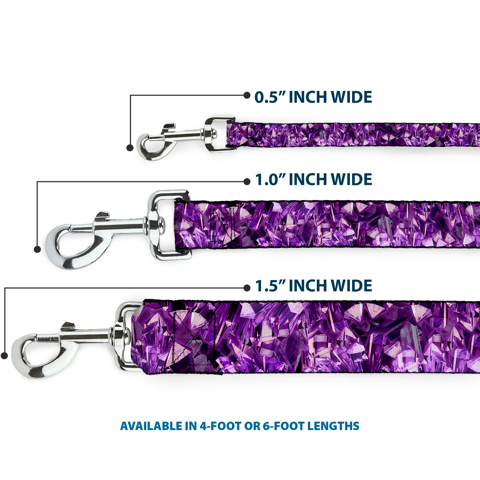 Dog Leash - Crystals Purples Dog Leashes Buckle-Down