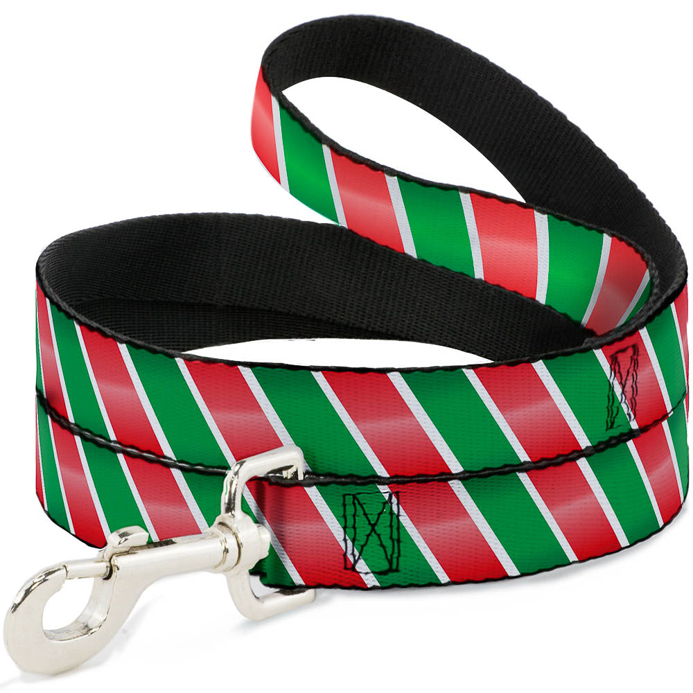 Dog Leash - Candy Cane4 White/Red/Green Dog Leashes Buckle-Down