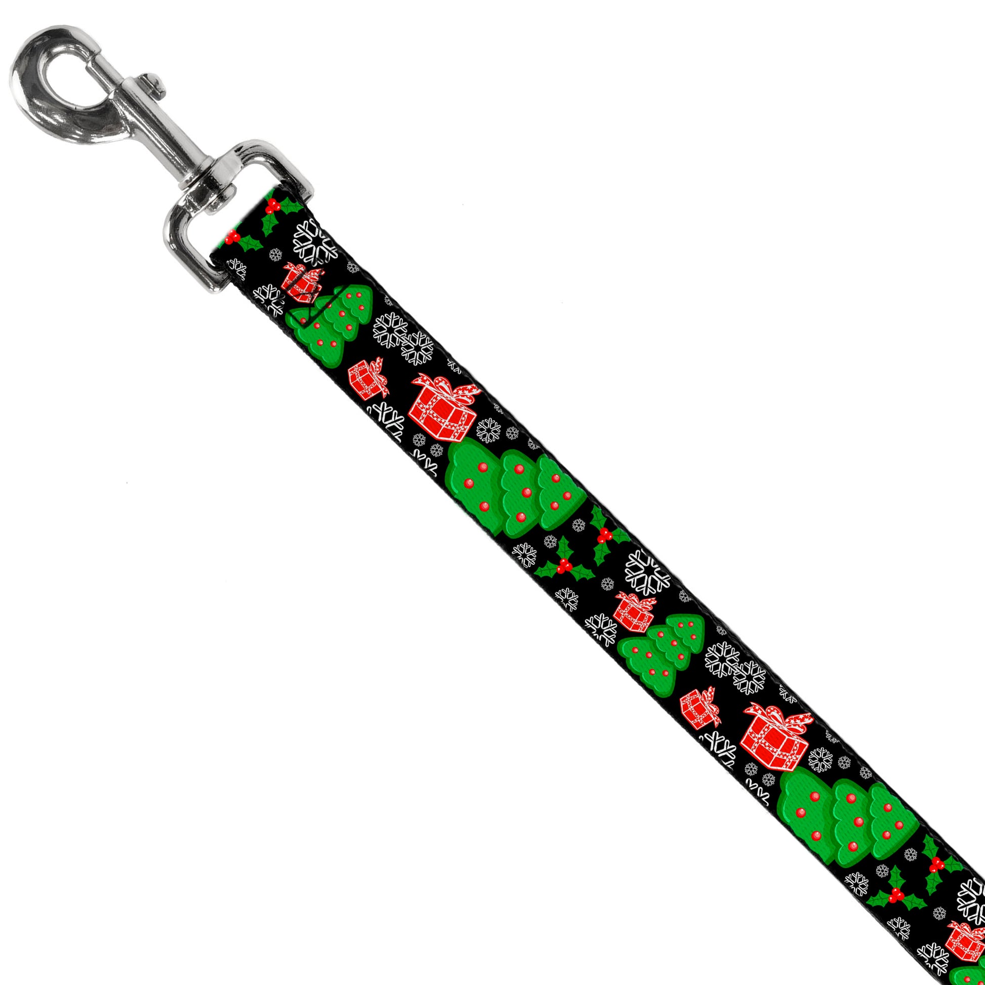 Dog Leash - Christmas Collage Black/White/Green/Red Dog Leashes Buckle-Down