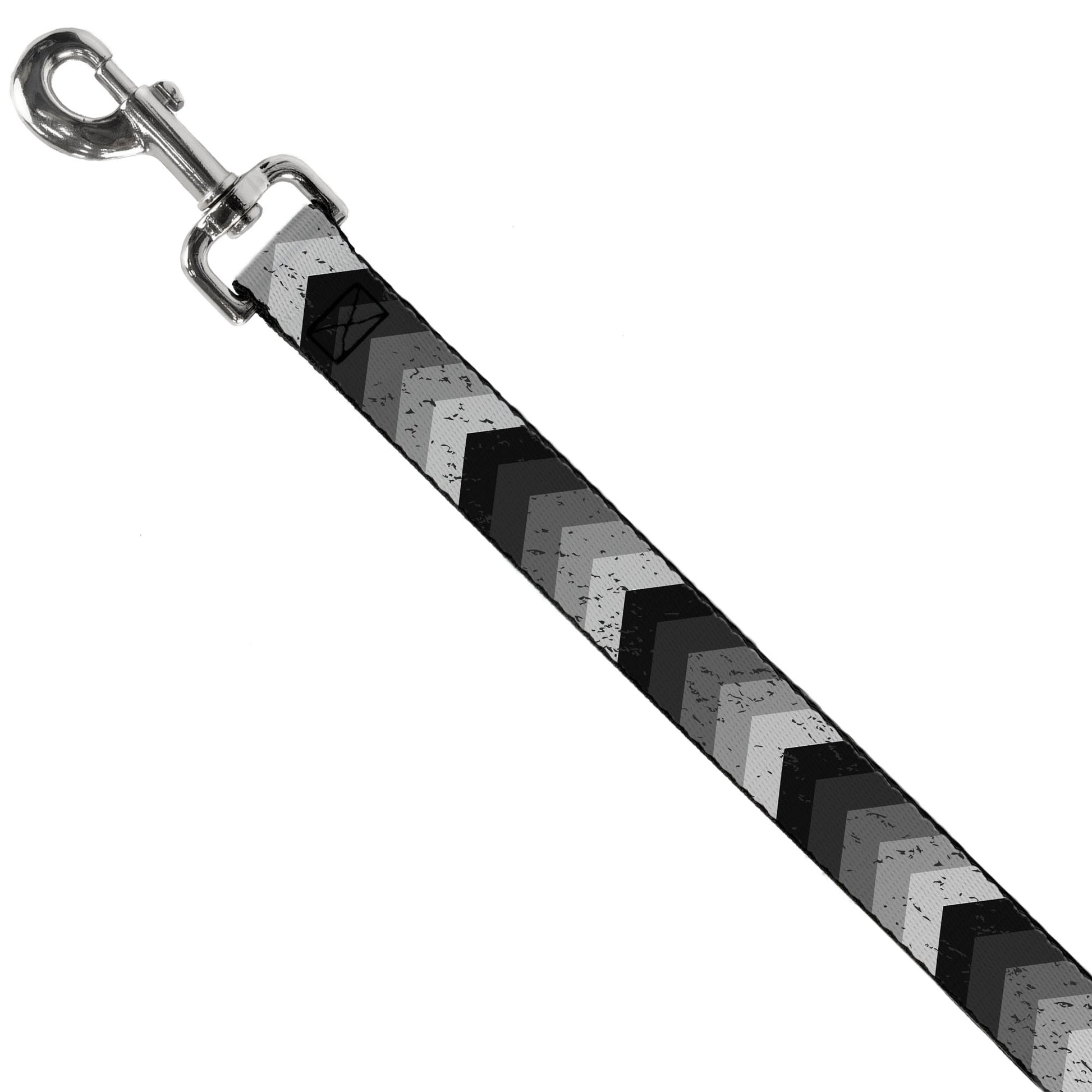 Dog Leash - Chevron Weathered Black/Grays Dog Leashes Buckle-Down