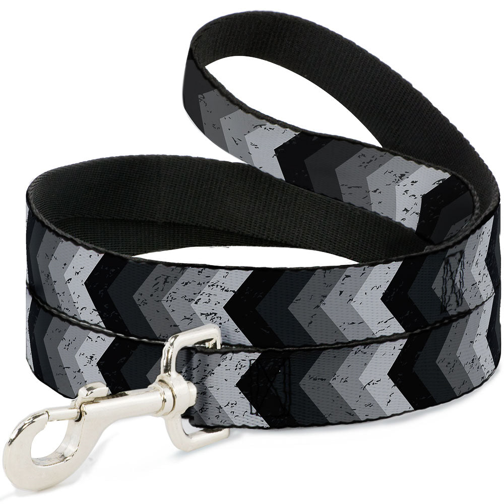Dog Leash - Chevron Weathered Black/Grays Dog Leashes Buckle-Down