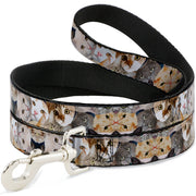 Dog Leash - Cat Faces Stacked Dog Leashes Buckle-Down