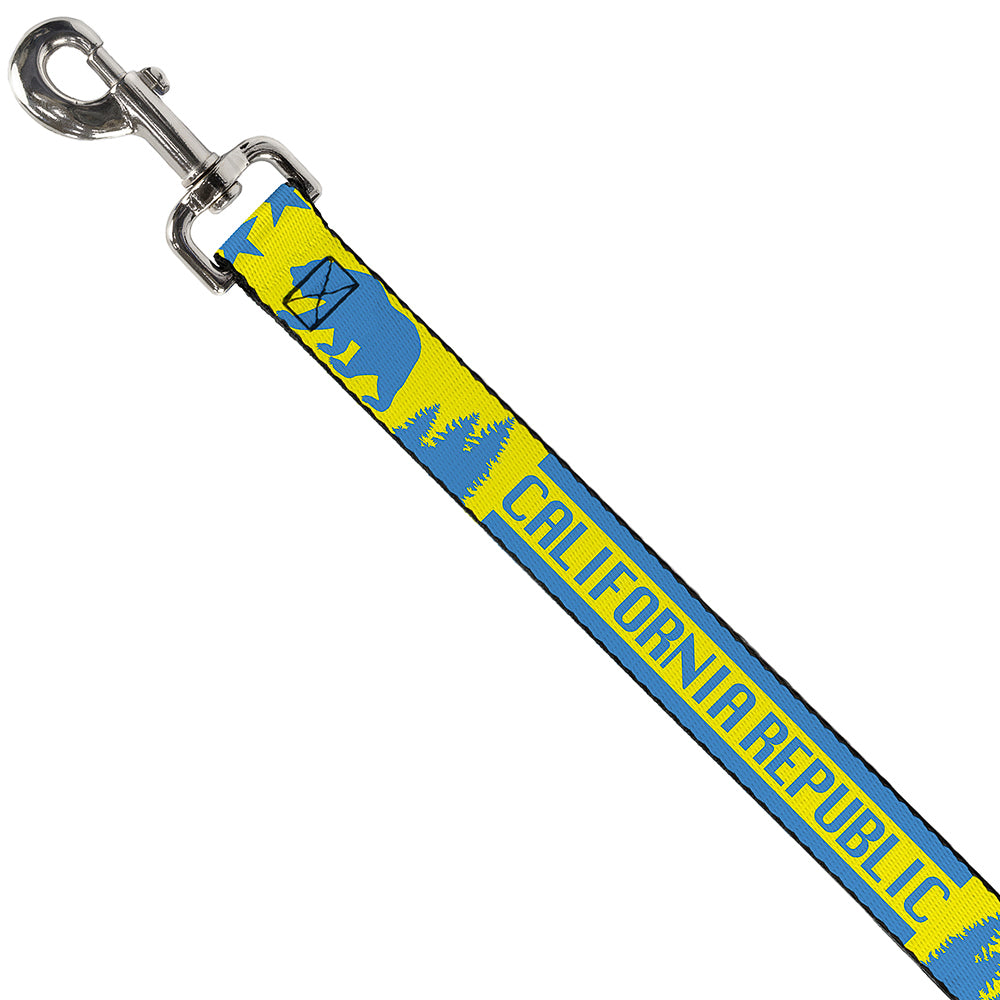 Dog Leash - CALIFORNIA REPUBLIC/Bear/Stars Silhouette Yellow/Blue Dog Leashes Buckle-Down