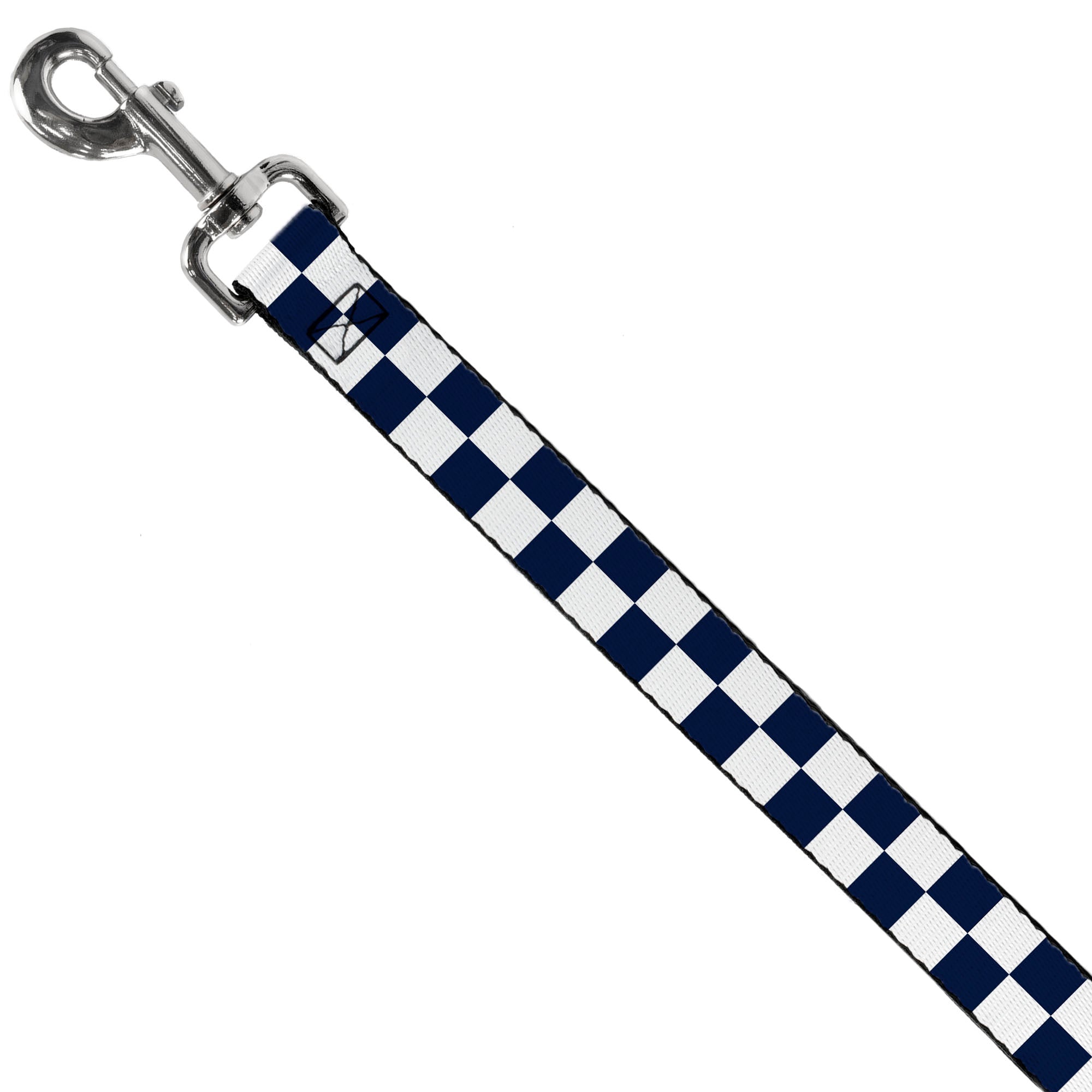 Dog Leash - Checker Midnight Blue/White Dog Leashes Buckle-Down