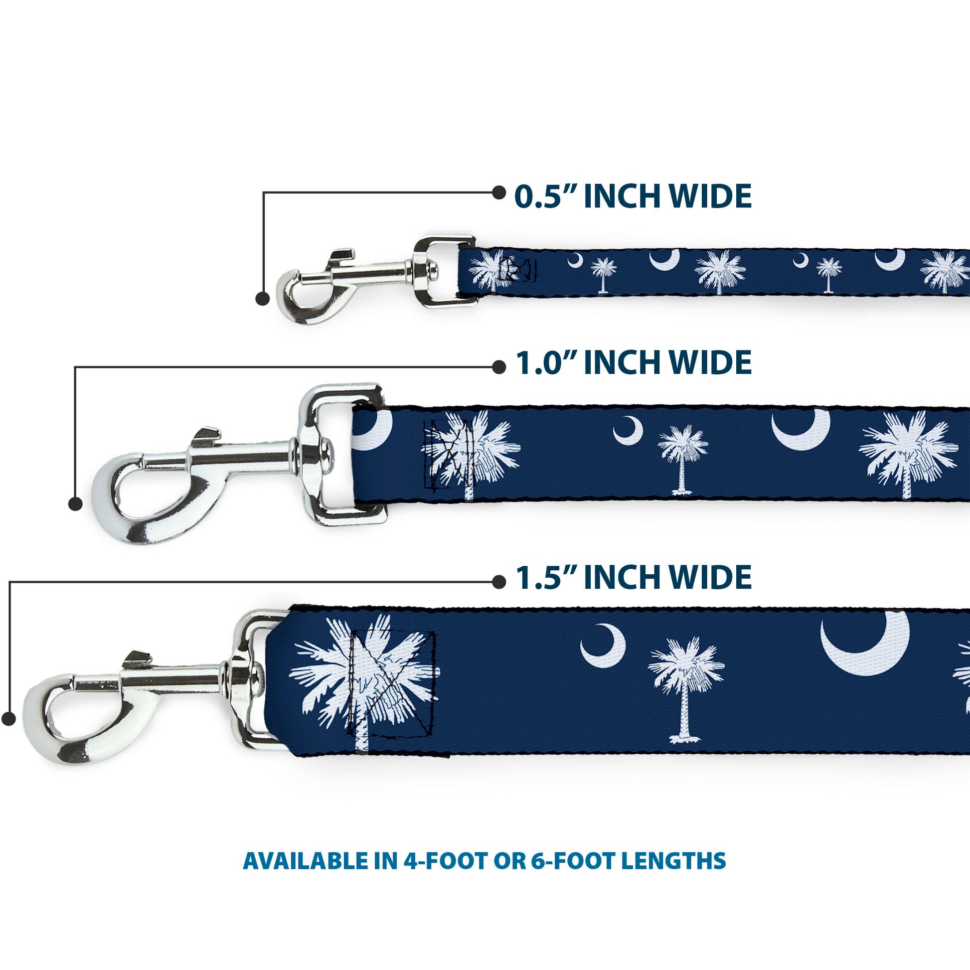 Dog Leash - South Carolina Flags Scattered Dog Leashes Buckle-Down