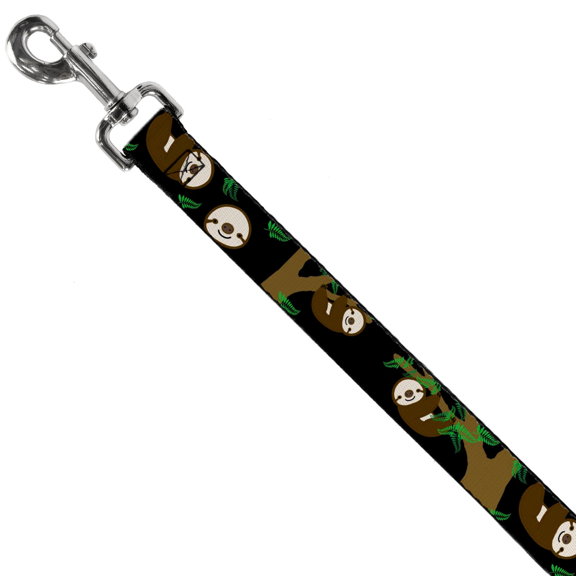 Dog Leash - Sloth Face/Hanging Black Dog Leashes Buckle-Down