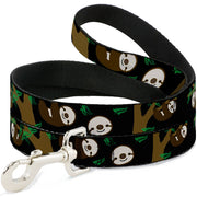 Dog Leash - Sloth Face/Hanging Black Dog Leashes Buckle-Down