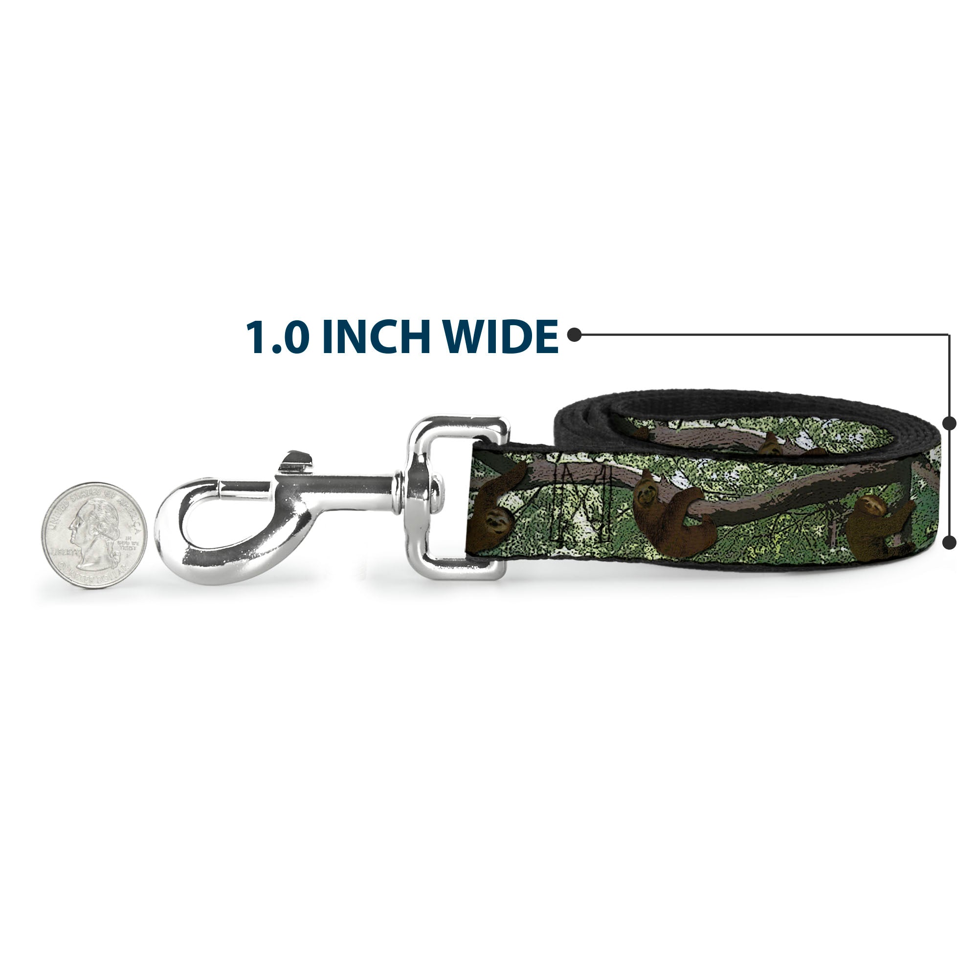 Dog Leash - Sloth Tree Hanging Posterized Dog Leashes Buckle-Down