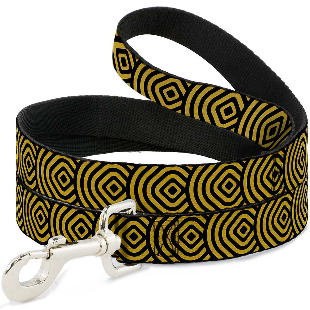 Dog Leash - Square Target Gold/Black Dog Leashes Buckle-Down