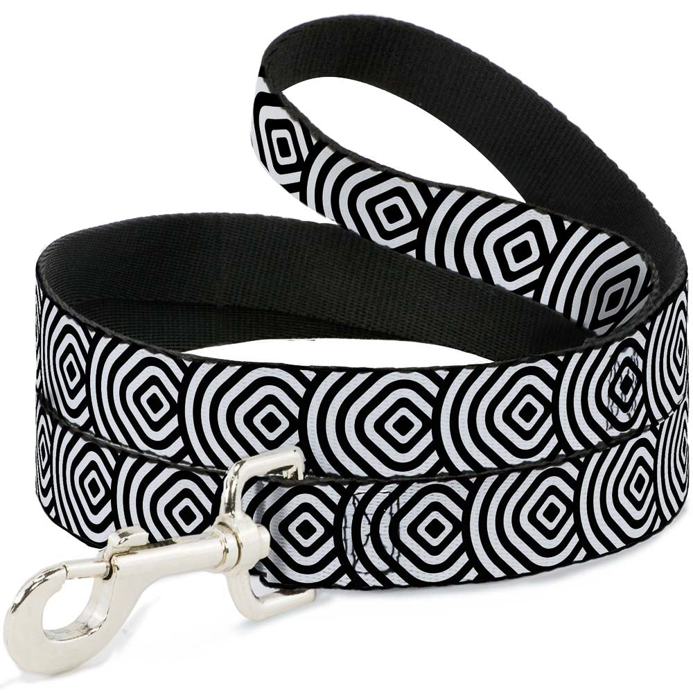 Dog Leash - Square Target White/Black Dog Leashes Buckle-Down