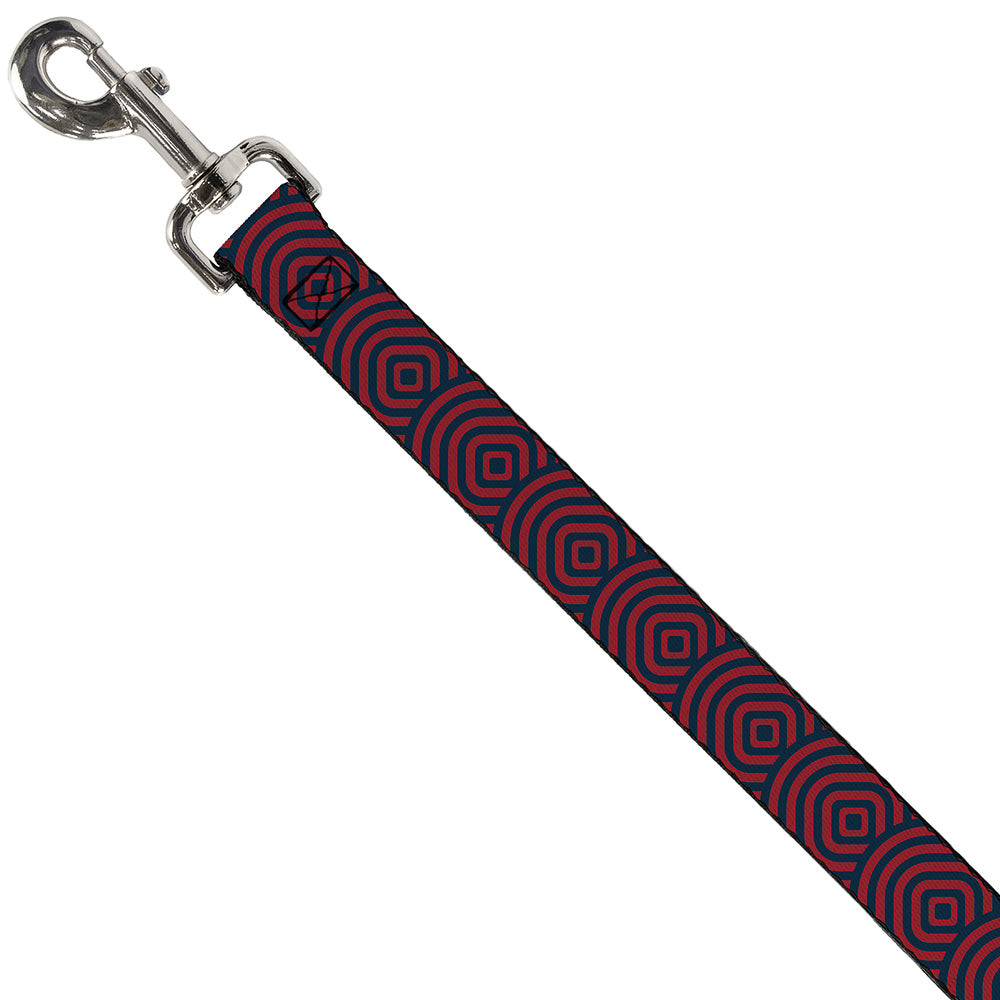 Dog Leash - Square Target Red/Navy Dog Leashes Buckle-Down