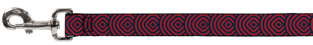 Dog Leash - Square Target Red/Navy Dog Leashes Buckle-Down