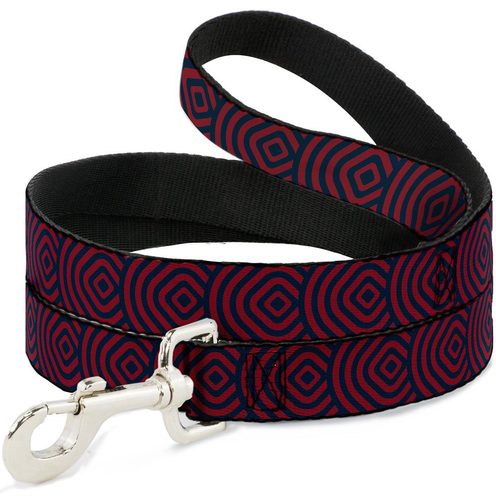 Dog Leash - Square Target Red/Navy Dog Leashes Buckle-Down