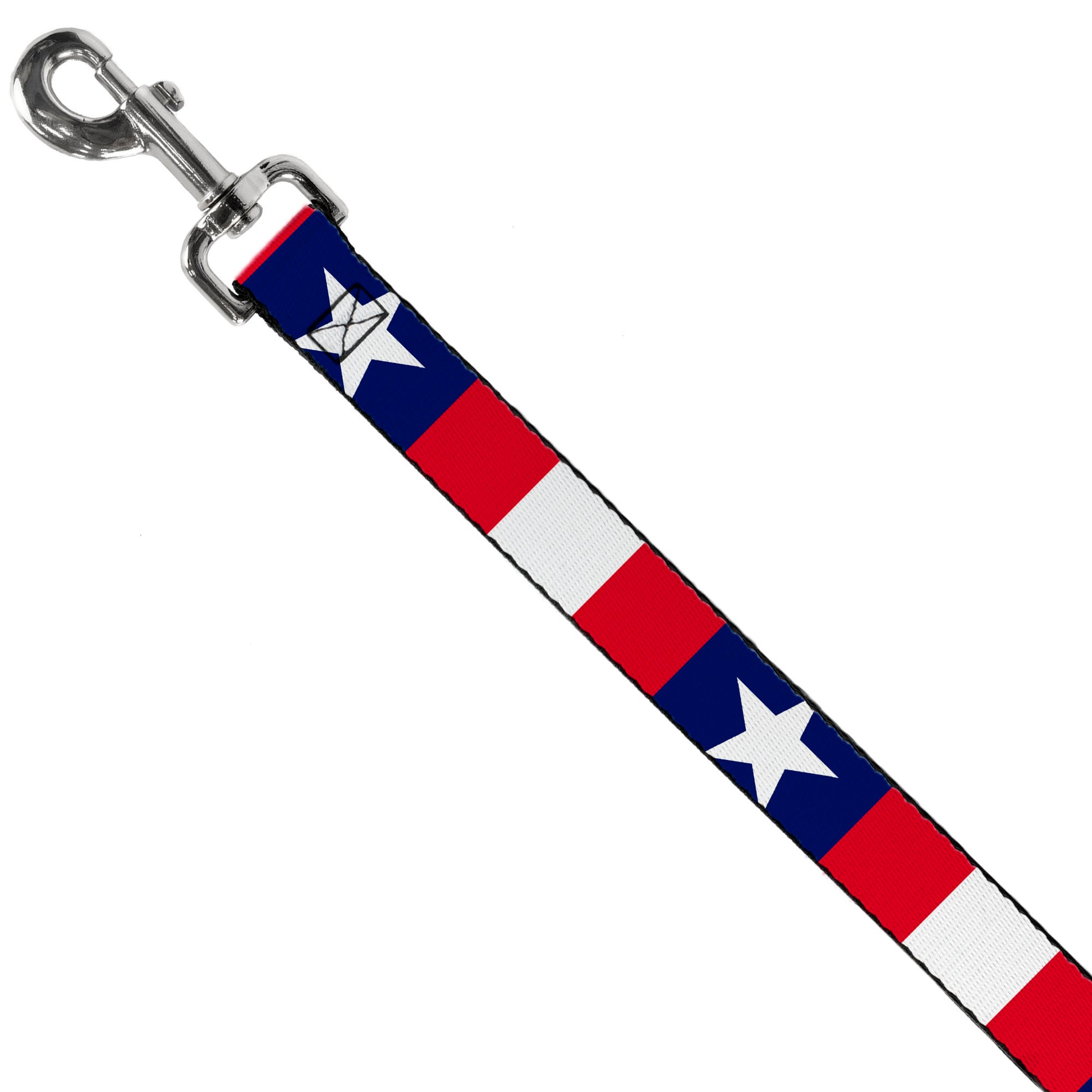 Dog Leash - Stars & Stripes Ribbon Red/Blue/White Dog Leashes Buckle-Down