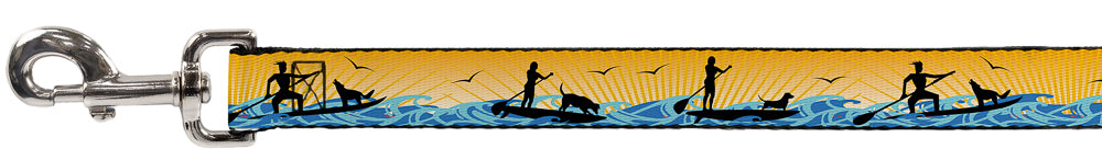 Dog Leash - SUP w/Dog Yellows/Blues/Black Dog Leashes Buckle-Down