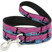 Dog Leash - SUP w/Dog Pink/Blues/Black Dog Leashes Buckle-Down