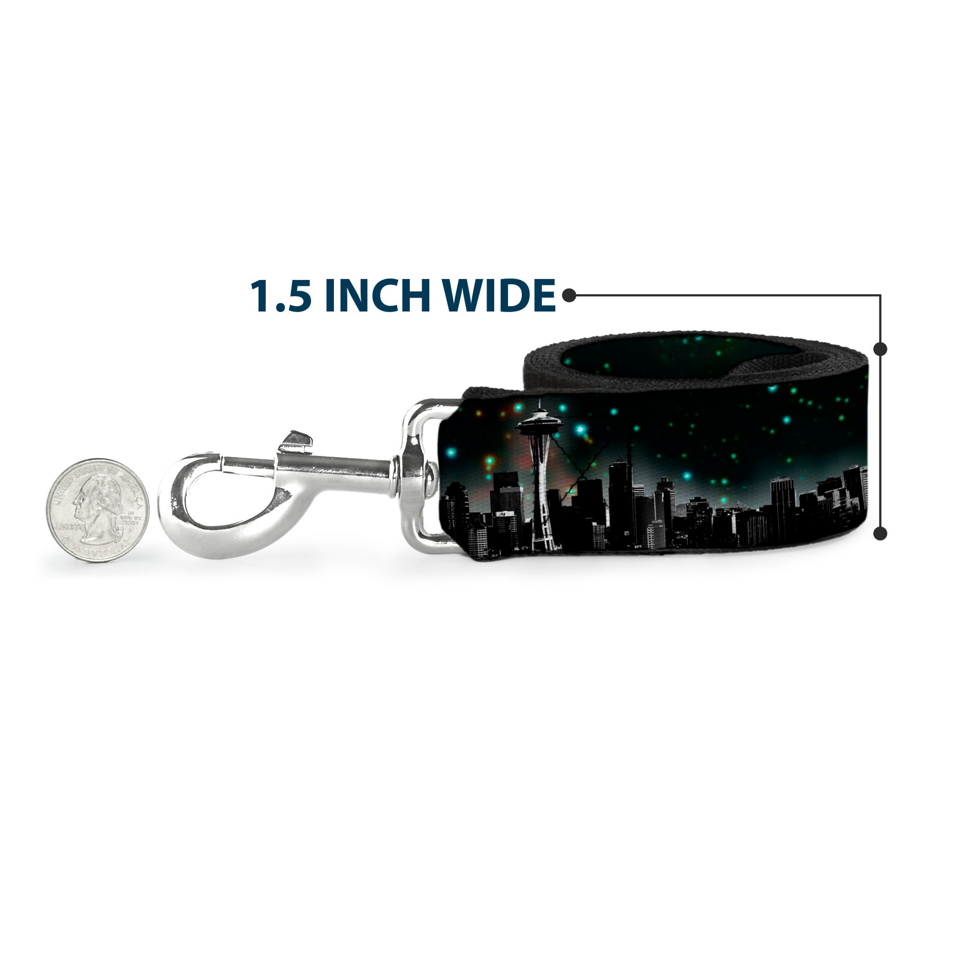 Dog Leash - Seattle Vivid Skyline/Space Dust Dog Leashes Buckle-Down