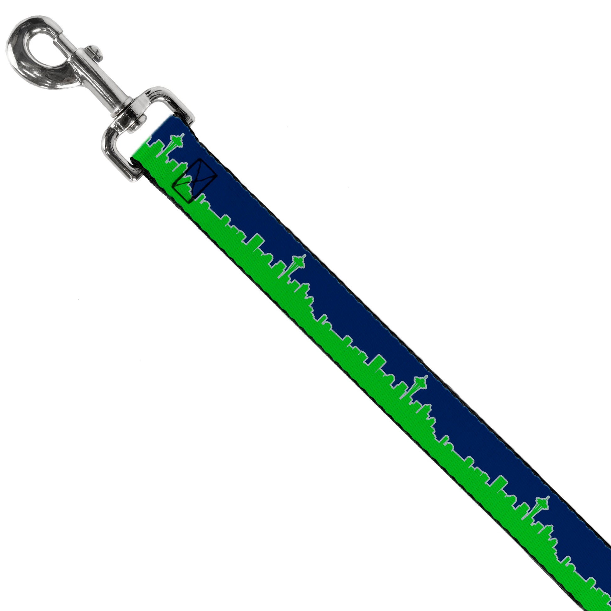 Dog Leash - Seattle Skyline Navy/Gray/Green Dog Leashes Buckle-Down