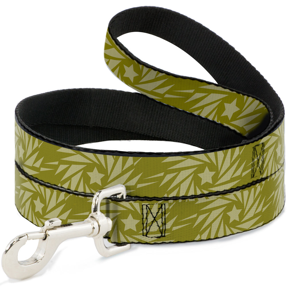 Dog Leash - Star Pinwheel Olive Greens Dog Leashes Buckle-Down