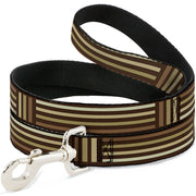 Dog Leash - Stripe Blocks Browns Dog Leashes Buckle-Down