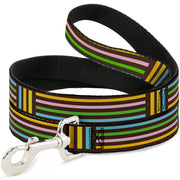 Dog Leash - Stripe Blocks Brown/Multi Pastel Dog Leashes Buckle-Down