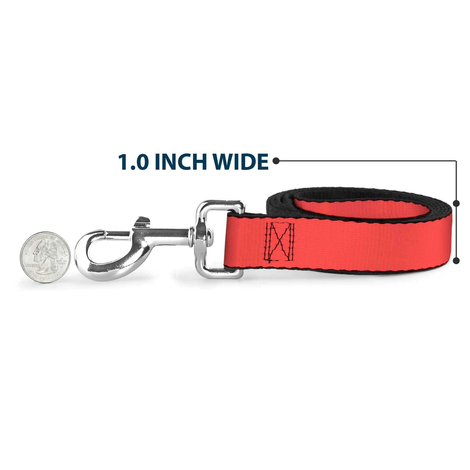 Dog Leash - Solid Salmon Orange Dog Leashes Buckle-Down