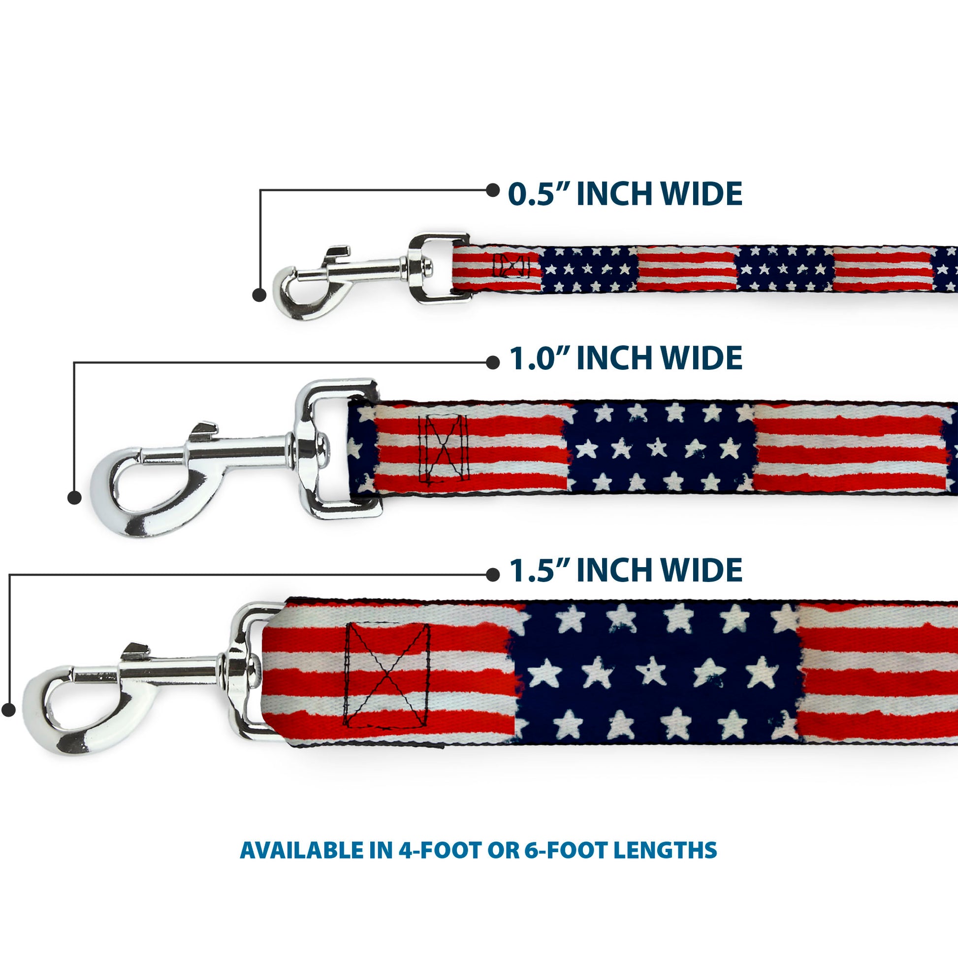 Dog Leash - Stars & Stripes Painting Dog Leashes Buckle-Down