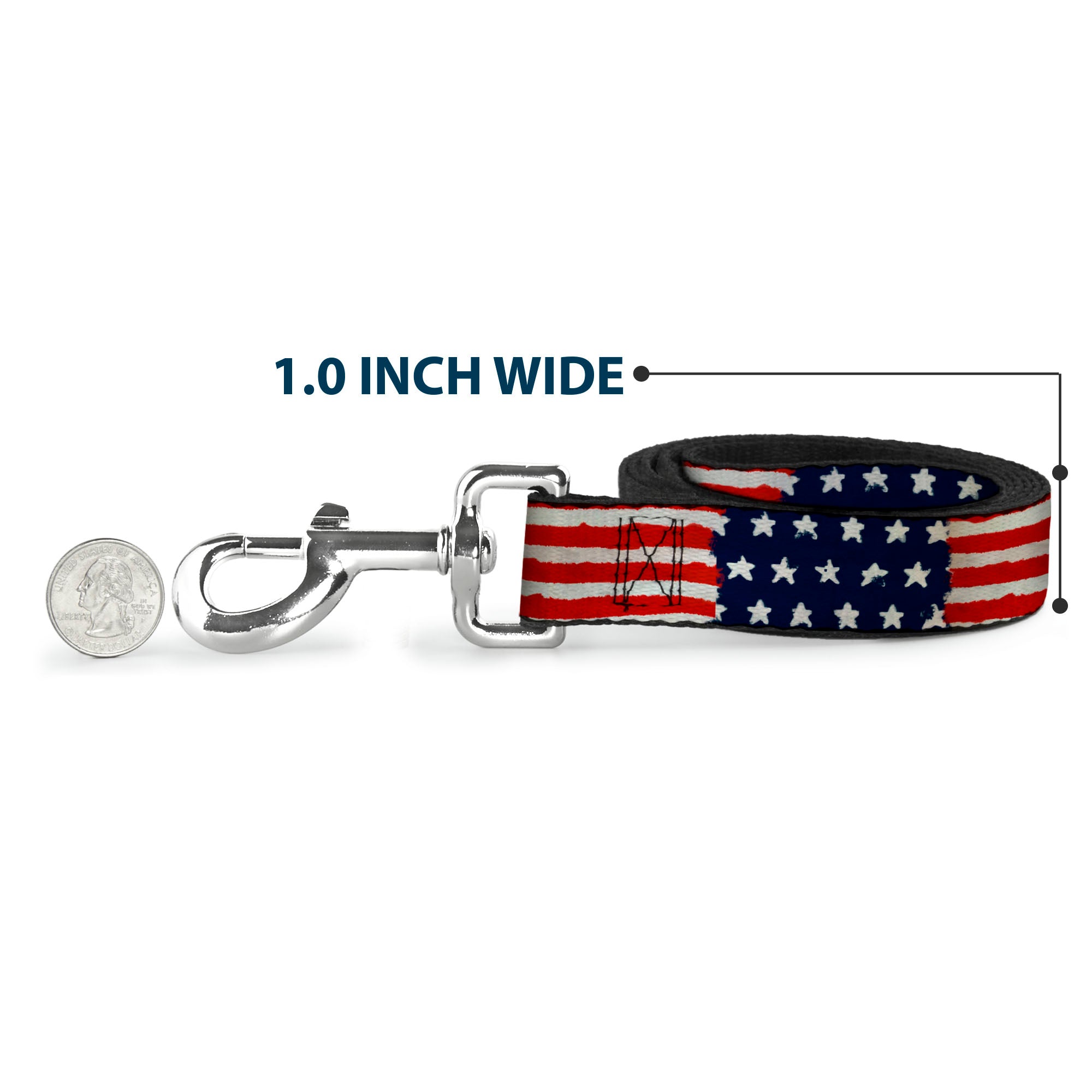 Dog Leash - Stars & Stripes Painting Dog Leashes Buckle-Down