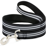 Dog Leash - Striped Black/Gray/White Dog Leashes Buckle-Down