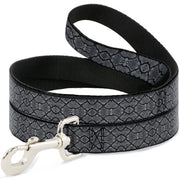 Dog Leash - Snake Skin 3 Charcoal/Black Dog Leashes Buckle-Down