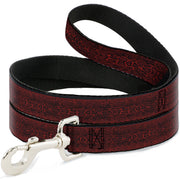 Dog Leash - Snake Skin 3 Red/Black Dog Leashes Buckle-Down