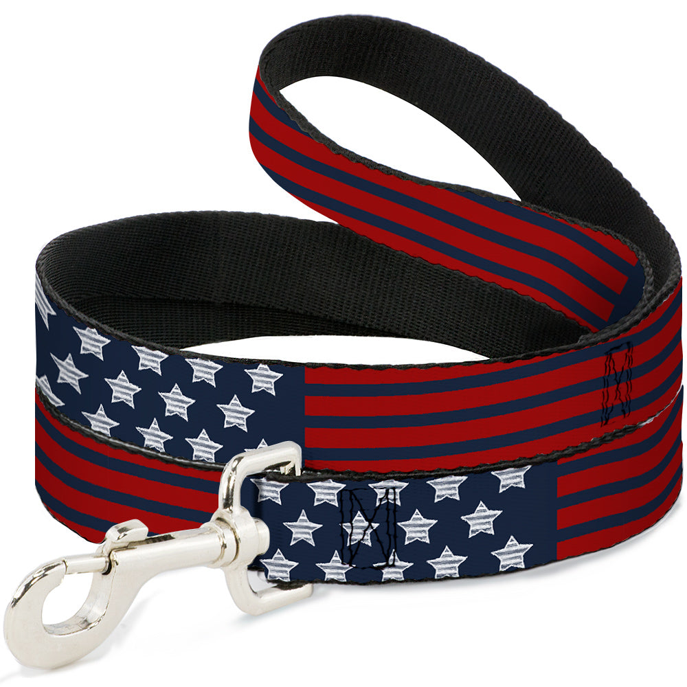 Dog Leash - Stars & Stripes2 Blue/White/Red Dog Leashes Buckle-Down
