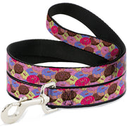 Dog Leash - Sprinkle Donuts Stacked Multi Color Dog Leashes Buckle-Down