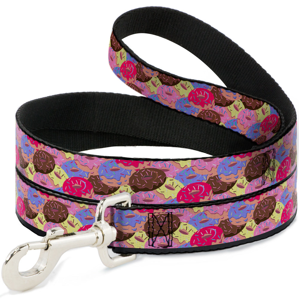 Dog Leash - Sprinkle Donuts Stacked Multi Color Dog Leashes Buckle-Down
