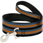 Dog Leash - Stripes Black/Steel Blue/Orange Dog Leashes Buckle-Down