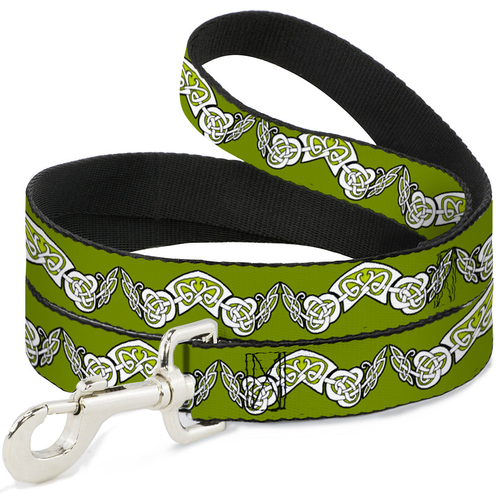 Dog Leash - Celtic Knot3 Olives/Black/White Dog Leashes Buckle-Down