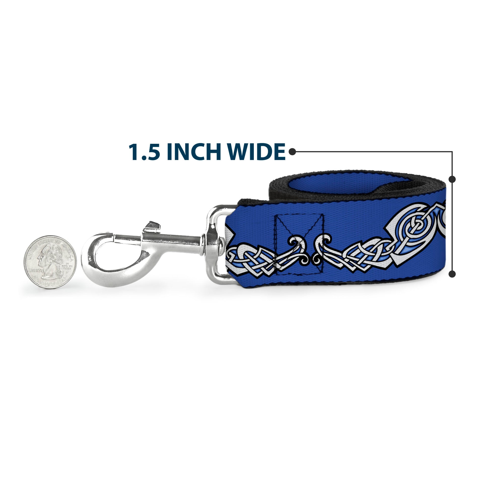 Dog Leash - Celtic Knot4 Blues/Black/White Dog Leashes Buckle-Down