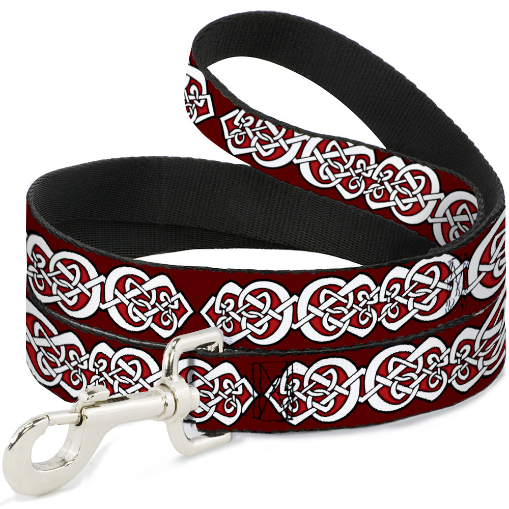 Dog Leash - Celtic Knot5 Reds/Black/White Dog Leashes Buckle-Down