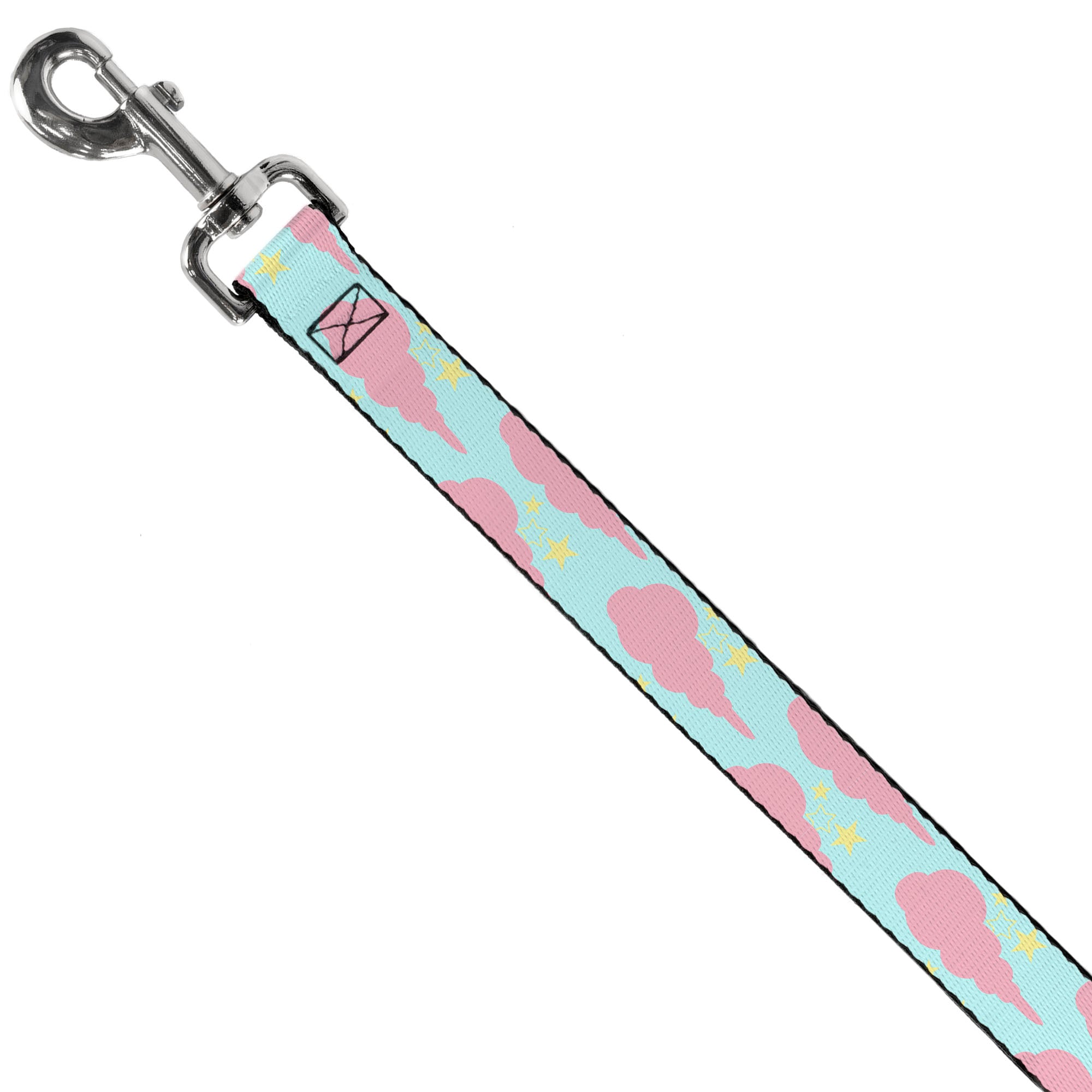 Dog Leash - Cloudy/Starry Sky Aqua/Pink/Yellow Dog Leashes Buckle-Down