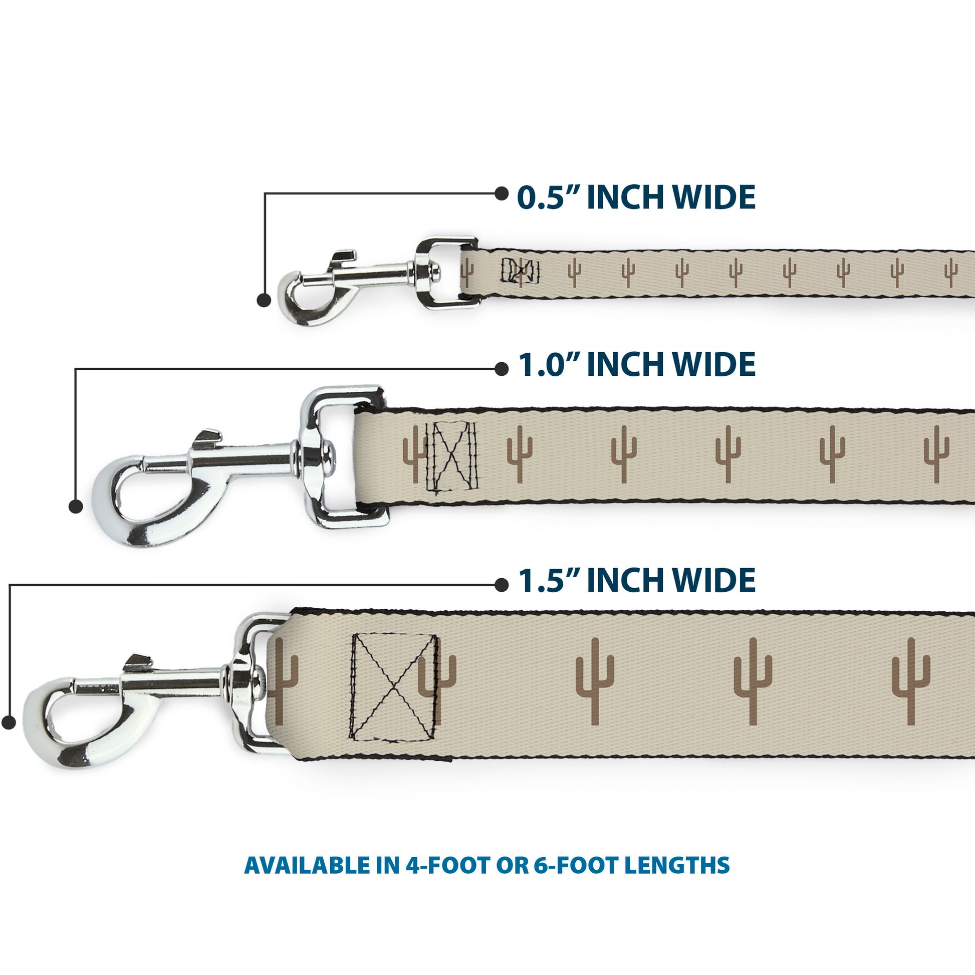 Dog Leash - Cacti2 Tans Dog Leashes Buckle-Down