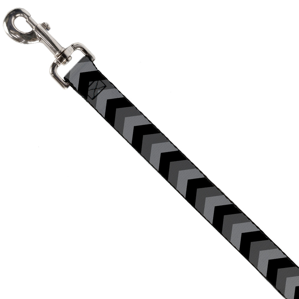 Dog Leash - Chevron Gray/Black/Charcoal Dog Leashes Buckle-Down