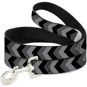 Dog Leash - Chevron Gray/Black/Charcoal Dog Leashes Buckle-Down