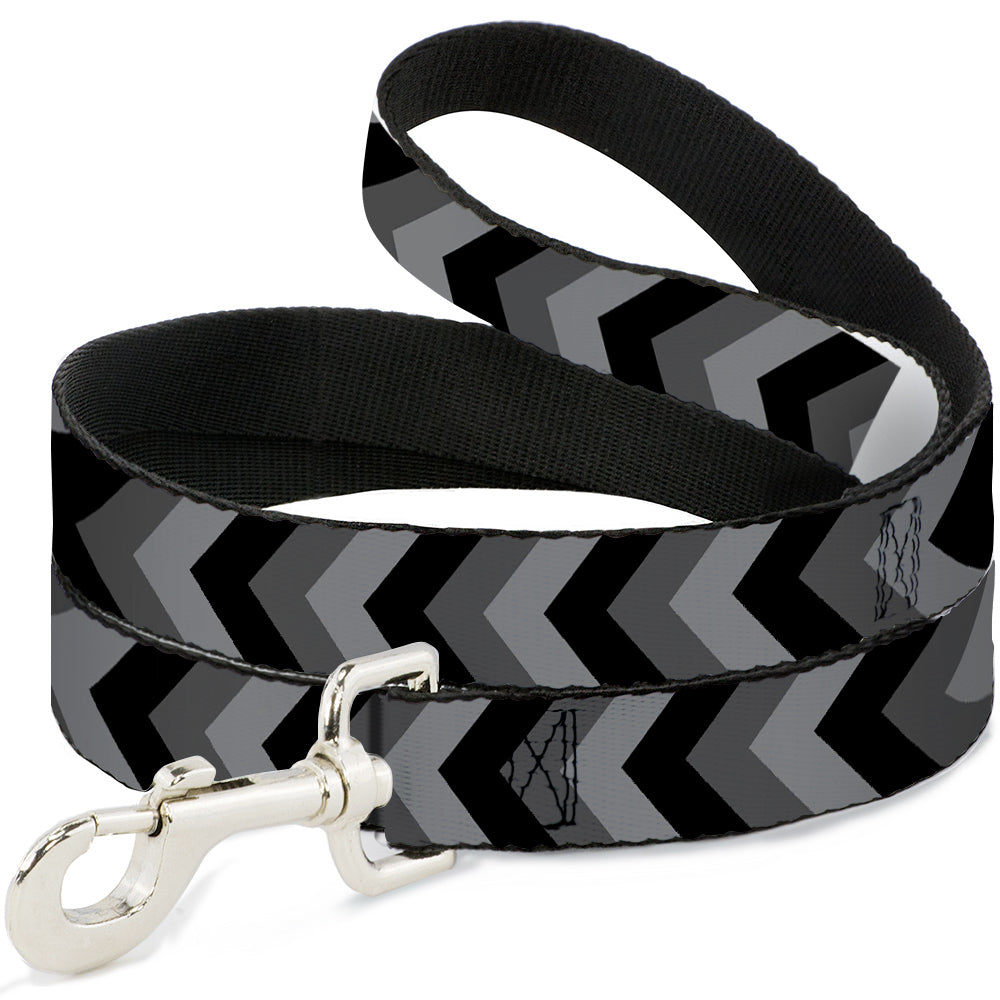 Dog Leash - Chevron Gray/Black/Charcoal Dog Leashes Buckle-Down